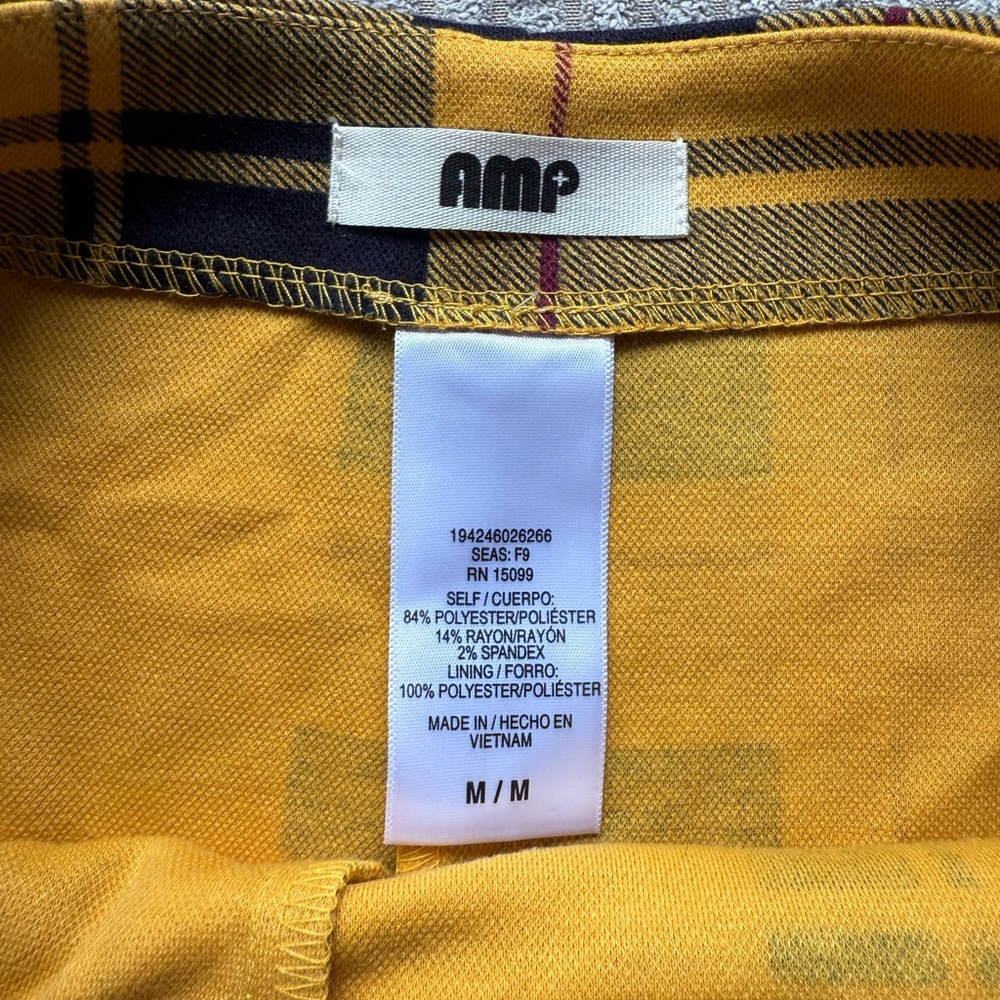 Plaid Yellow and Black Skort - Picture 3 of 5